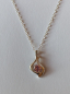 Preview: silver chain with pink zirconia pendant in free design-anchor chain 45 cm-----